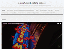 Tablet Screenshot of neonglassbendingvideos.com